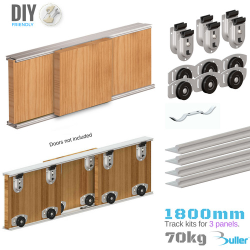 Wardrobe sliding door track - door,
