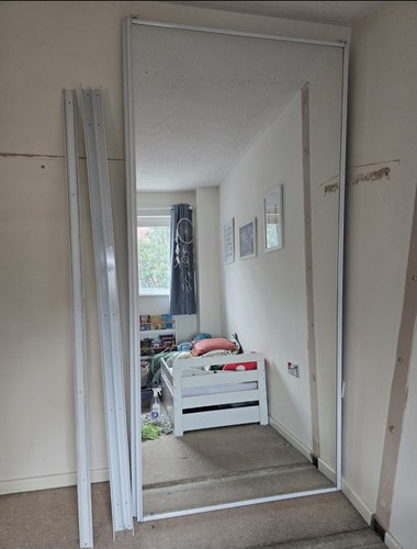 Mirrored wardrobe sliding - mirrored,